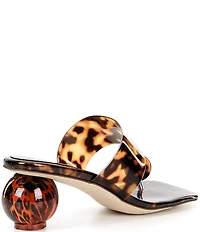 Jeffrey Campbell Latus Tortoise Print Toe Post Ball Heel Sandals