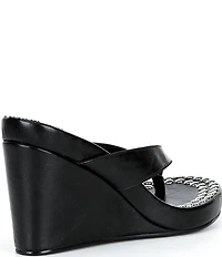 Jeffrey Campbell Liezel-ST Studded Platform Wedge Thong Sandals