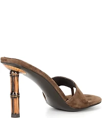 Jeffrey Campbell Linette Suede Bamboo Heel Thong Sandals