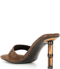 Jeffrey Campbell Linette Suede Bamboo Heel Thong Sandals
