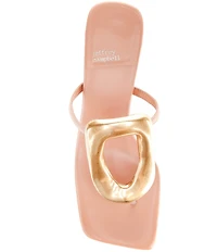 Jeffrey Campbell Linq Leather Ornamented Thong Sandals
