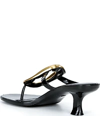 Jeffrey Campbell Linq-Up Jelly Metallic Ornament Thong Dress Sandals