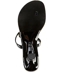 Jeffrey Campbell Linq-Up Jelly Metallic Ornament Thong Dress Sandals