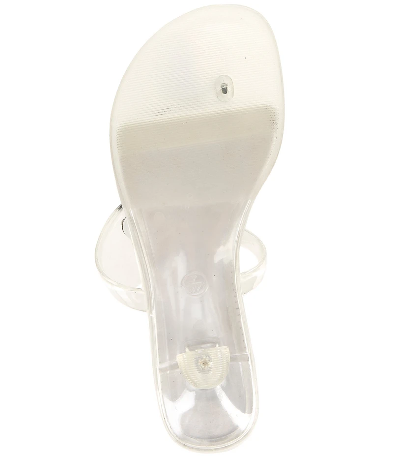 Jeffrey Campbell Linq-Up Jelly Metallic Ornament Thong Dress Sandals