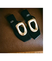 Jeffrey Campbell Linques Leather Ornament Flats Sandals