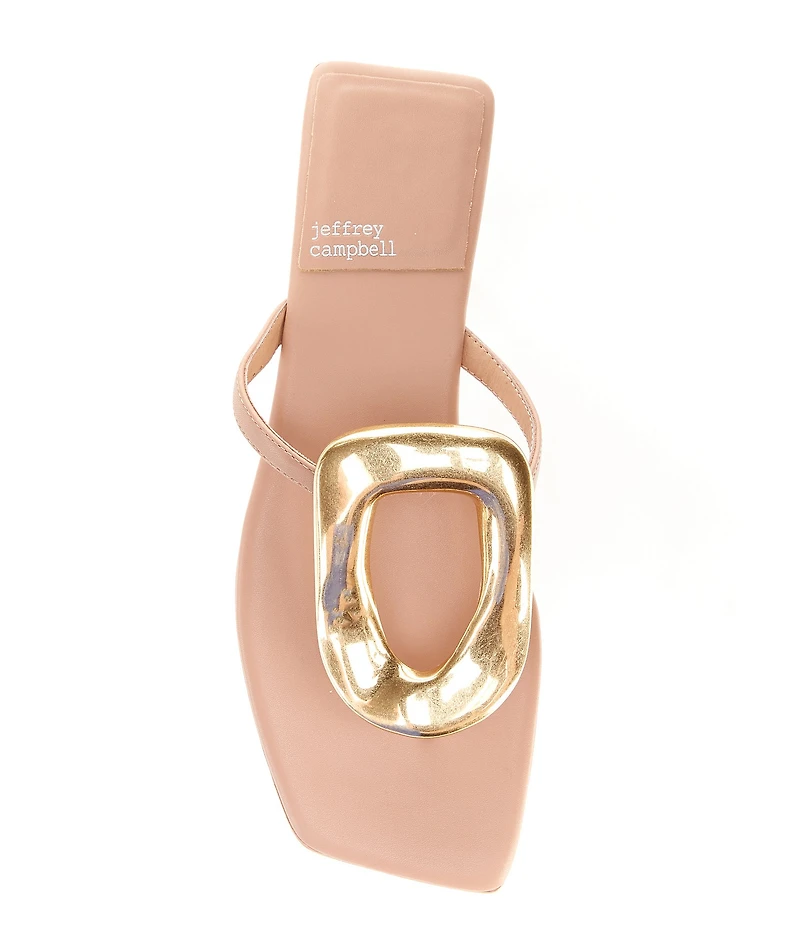 Jeffrey Campbell Linques Leather Ornament Flats Sandals