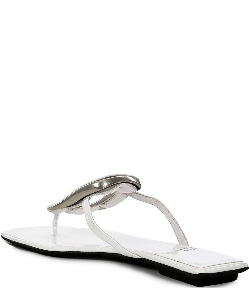 Jeffrey Campbell Linques Patent Leather Ornament Flats Sandals