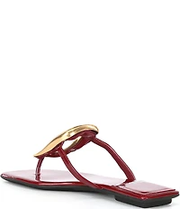 Jeffrey Campbell Linques Patent Leather Ornament Flats Sandals