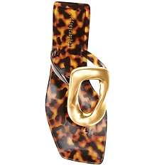Jeffrey Campbell Linques Tortoise Jelly Ornament Flat Sandals