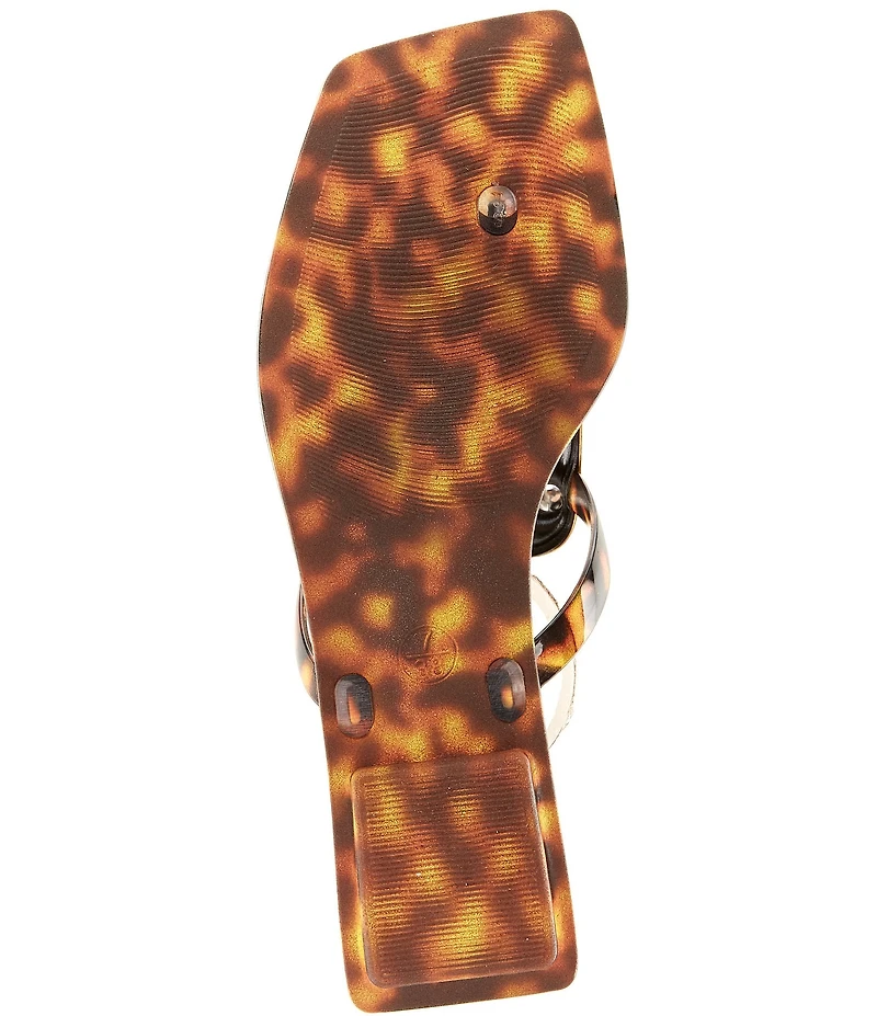 Jeffrey Campbell Linques Tortoise Jelly Ornament Flat Sandals