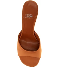 Jeffrey Campbell Mew-2 Satin Sculpted Lucite Wedge Dress Slide Sandals