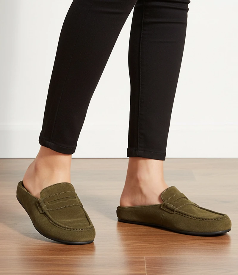 Jeffrey Campbell Miles Suede Penny Loafer Clogs