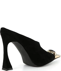 Jeffrey Campbell Naiad Suede Jewel Ornamented Cap Toe Mules