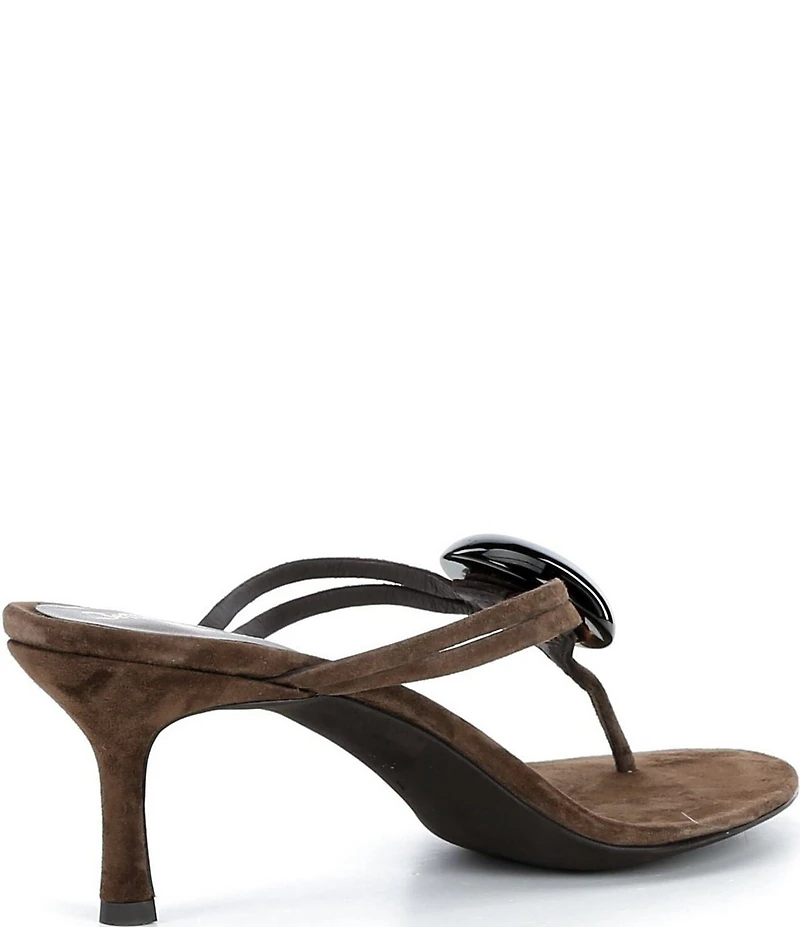 Jeffrey Campbell Nimora Suede Stone Ornament Thong Dress Sandals