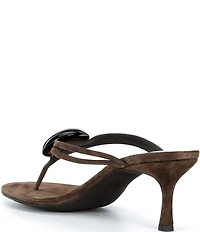 Jeffrey Campbell Nimora Suede Stone Ornament Thong Dress Sandals