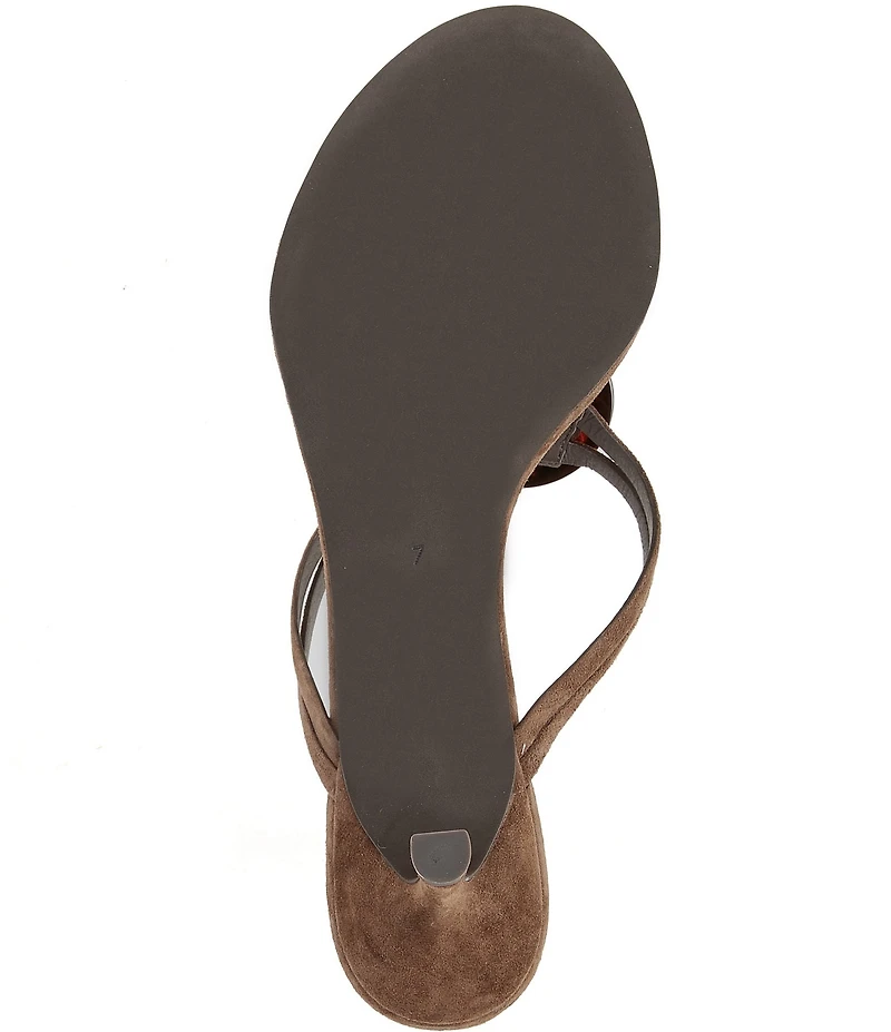 Jeffrey Campbell Nimora Suede Stone Ornament Thong Dress Sandals