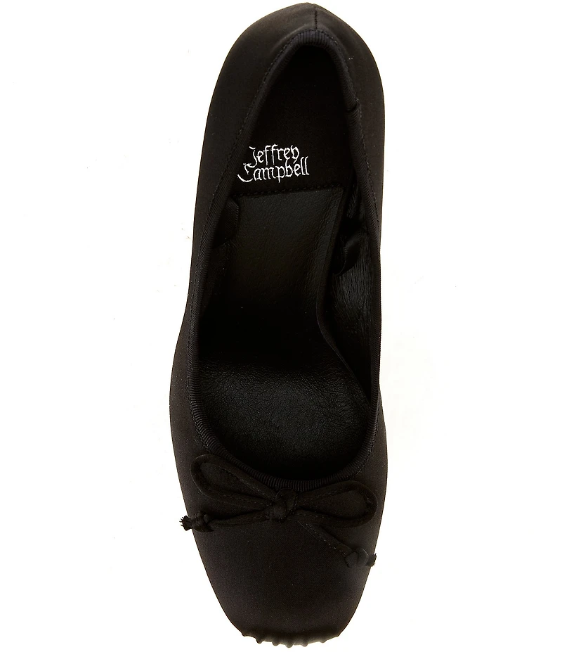 Jeffrey Campbell Nympha Satin Bow Tie Wrap Ballerina Stiletto Pumps