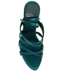 Jeffrey Campbell Obsessed Satin Strappy Ankle Wrap Dress Sandals