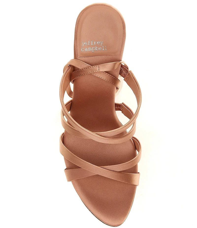 Jeffrey Campbell Obsessed Satin Strappy Ankle Wrap Dress Sandals