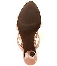 Jeffrey Campbell Obsessed Satin Strappy Ankle Wrap Dress Sandals