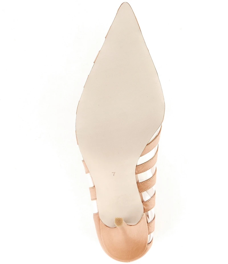 Jeffrey Campbell Opaque Clear Stripe Pumps