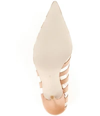 Jeffrey Campbell Opaque Clear Stripe Pumps
