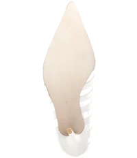 Jeffrey Campbell Opaque Clear Stripe Pumps
