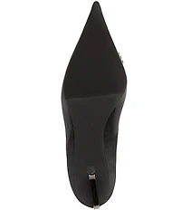 Jeffrey Campbell Parliament Satin Curved Heel Jewel Brooch Pumps