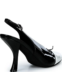Jeffrey Campbell Patent Bow Slingback Pumps