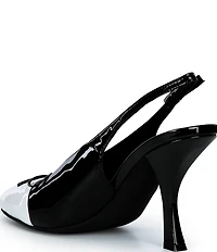 Jeffrey Campbell Patent Bow Slingback Pumps