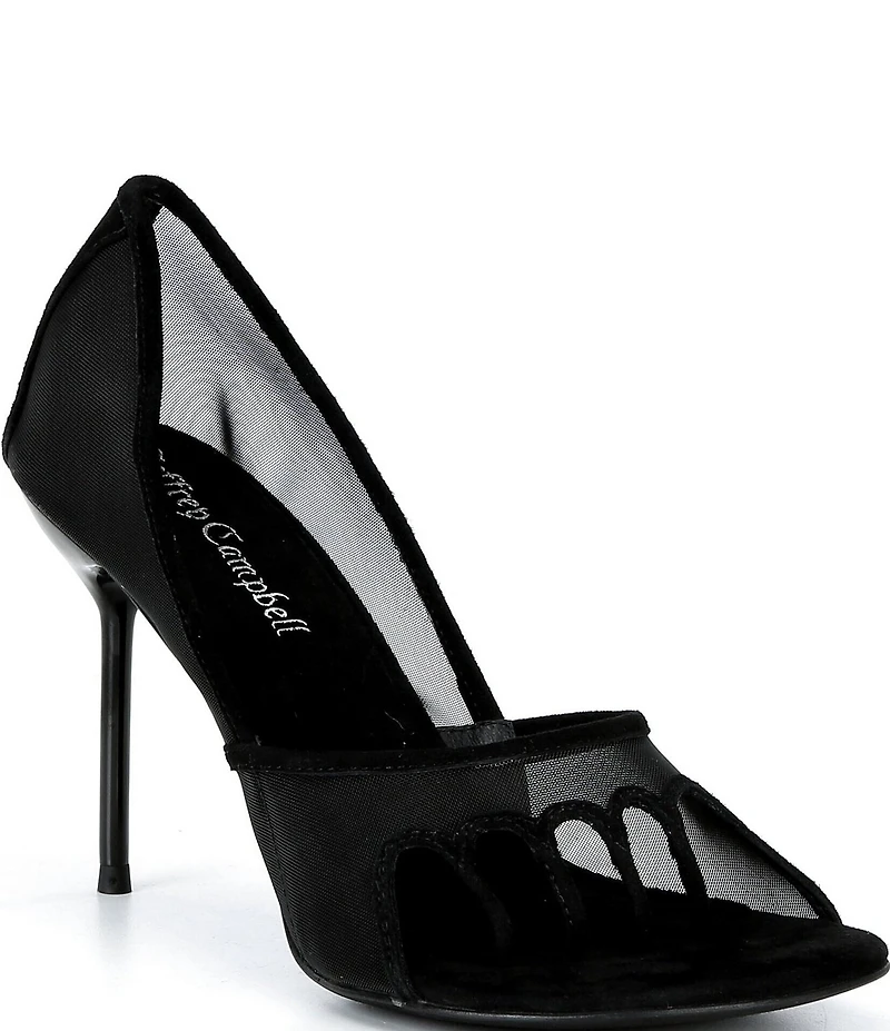 Jeffrey Campbell Phases Mesh Toe Posts Pumps