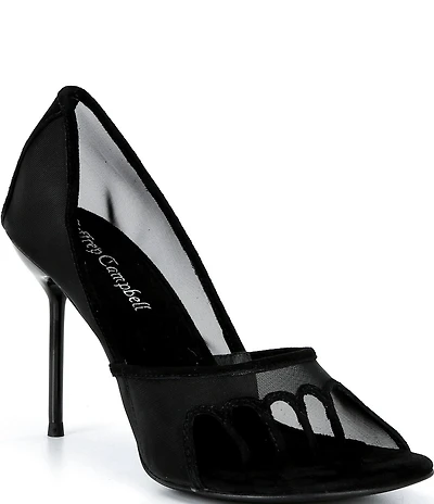 Jeffrey Campbell Phases Mesh Toe Posts Pumps