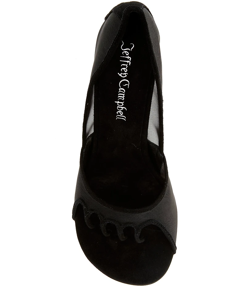 Jeffrey Campbell Phases Mesh Toe Posts Pumps