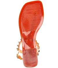 Jeffrey Campbell Plated Flat Stud Thong Sandals