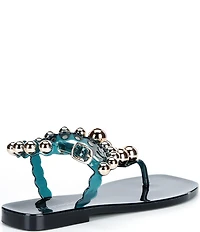 Jeffrey Campbell Plated Flat Stud Thong Sandals