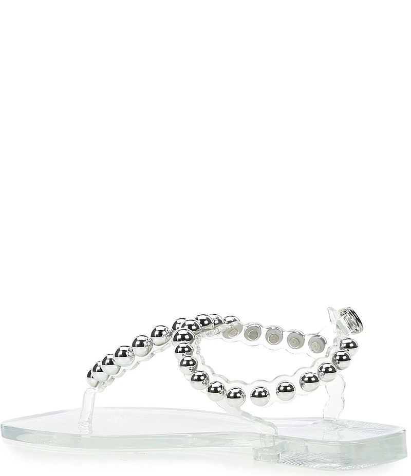 Jeffrey Campbell Plated Flat Stud Thong Sandals
