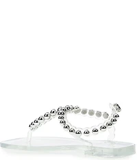 Jeffrey Campbell Plated Flat Stud Thong Sandals