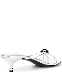 Jeffrey Campbell Preciosa Metallic Ornament Kitten Heel Sandals