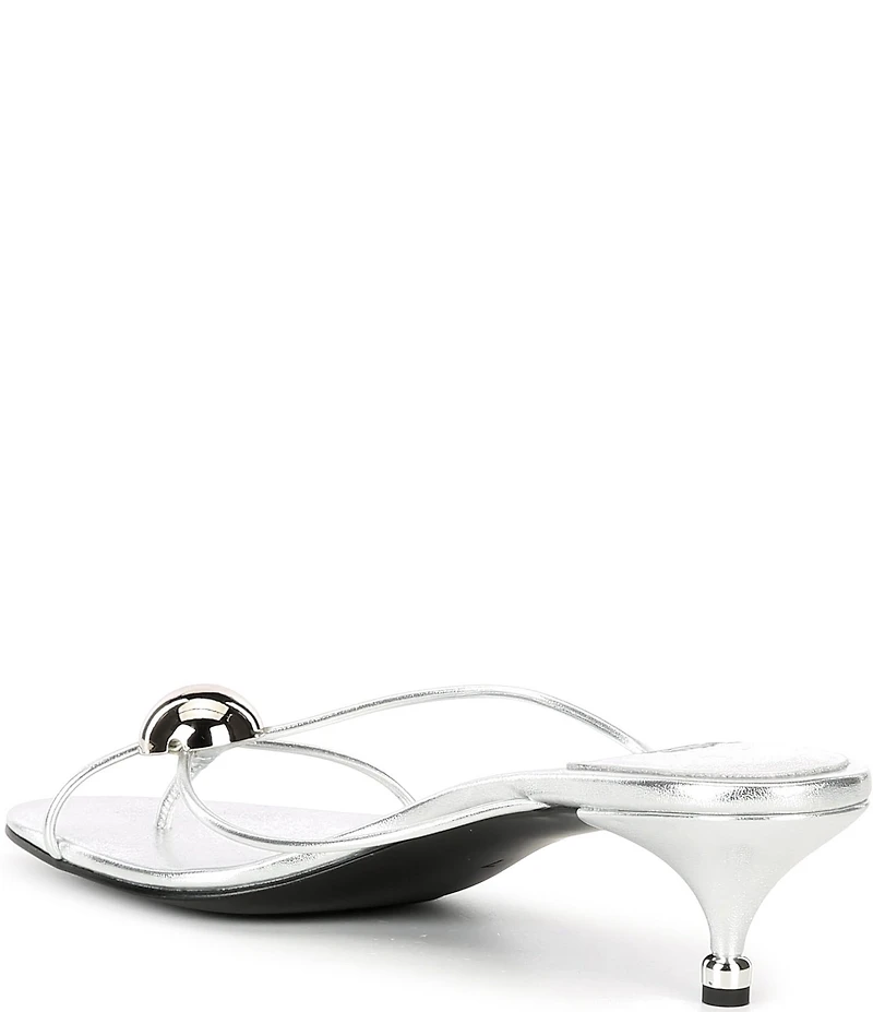 Jeffrey Campbell Preciosa Metallic Ornament Kitten Heel Sandals