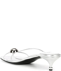 Jeffrey Campbell Preciosa Metallic Ornament Kitten Heel Sandals