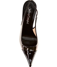 Jeffrey Campbell Pucker-V Vinyl Slingback Stiletto Slingback Pumps