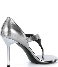 Jeffrey Campbell Rhian Metallic Thong High Heel Sandals