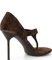 Jeffrey Campbell Rhian Suede Thong High Heel Sandals