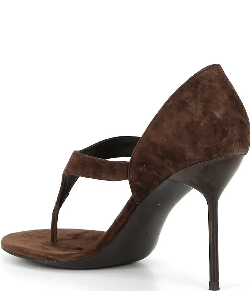 Jeffrey Campbell Rhian Suede Thong High Heel Sandals