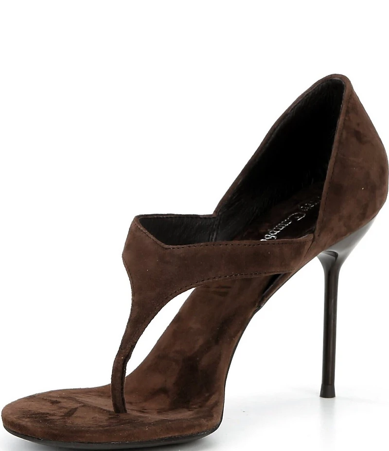 Jeffrey Campbell Rhian Suede Thong High Heel Sandals