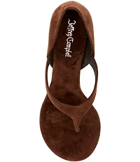 Jeffrey Campbell Rhian Suede Thong High Heel Sandals