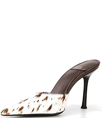 Jeffrey Campbell Robyn Cow Print Haircalf Dress Mules