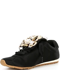 Jeffrey Campbell Shelter Satin Ornamented Tongue Sneakers