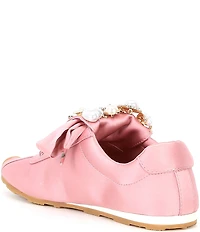 Jeffrey Campbell Shelter Satin Ornamented Tongue Sneakers