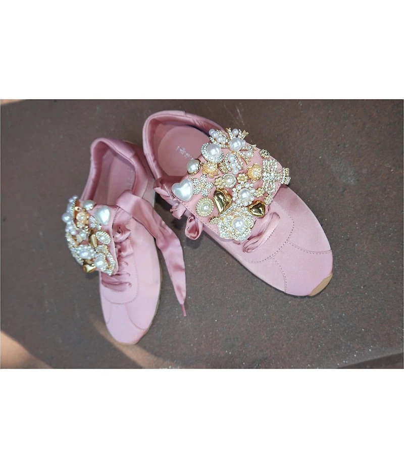 Jeffrey Campbell Shelter Satin Ornamented Tongue Sneakers